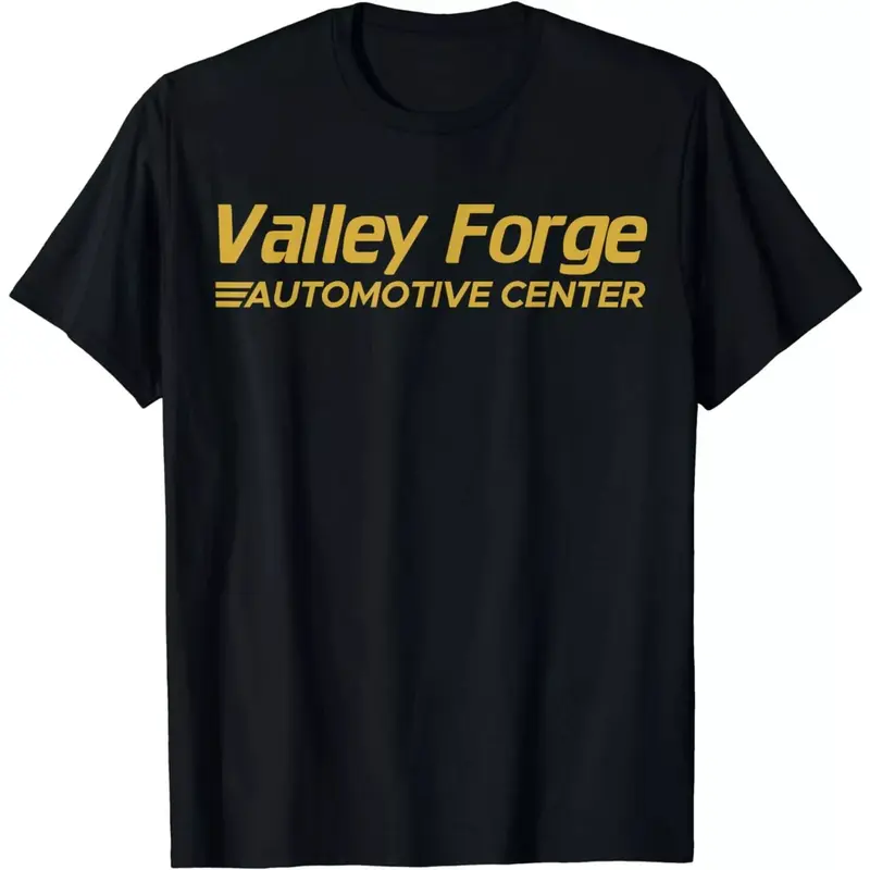Women's Valley Forge Automotive Graphic T-Shirt, Fitted Short-Sleeve Cotton Top for Casual Wear, As Photos, Valley Forge Logo