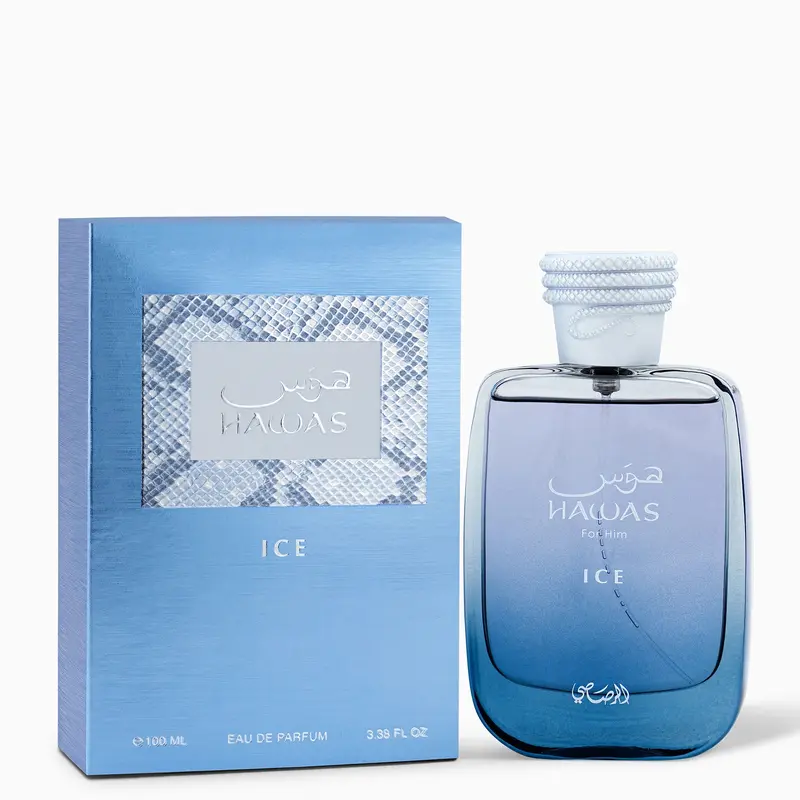 Hawas Ice by Rasasi Summer Fragrance for Men (3.4 Oz) Eau de Parfum Spray Hawas Ice Eau De Parfum Spray for Men