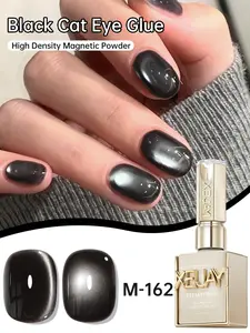 XEIJAYI 1PC 15ml Cat Eye Nail  2025 Holographic Nail Art  Reflective Cat's Eye Magnetic Nail Gel Soaking UV LED Gel Salon Female Nail Art Tools Fashion Nail Gel  Local Warehouse