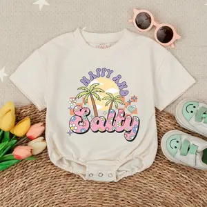 Summer Beach Baby Bubble Romper, Summer Beach Baby Girl Bubble Romper, Baby Girl Outfit, Hawaiian Vacation Baby Girl, Baby Summer Clothes