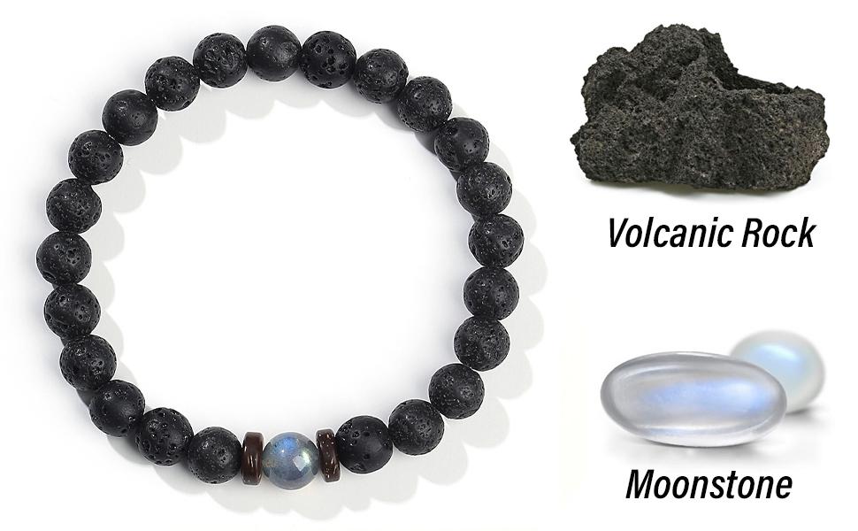 Handmade Gifts for Boys/Men-Love/Strength-Natural Gemstone Bracelet for Son Grandson Dad Boyfriend Husband Brother Nephew Uncle