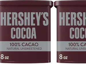 HERSHEY'S Natural Unsweetened Cocoa Powder Can, 8 oz (Pack of 2)
