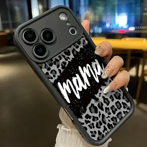 Compatible for iPhone 17 Pro Max Phone Case 17 Air 16 E 15 Plus 14 13 12 11 X XS, Samsung Galaxy S26 Ultra S22 S23 FE S24 Plus S25 ULTRA FE Plus A54 Western MAMA Letter Leopard Print Pattern TPU Silicone Raised Edges Camera Protection Phone Cover for Girl