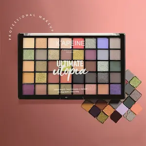 K'apeine 40 Color Eyeshadow Palette, Matte Shimmer Glitter All-In-One, Earthy Smoky Eye Makeup, Beginner-Friendly, Fine Powder, No Flyaway