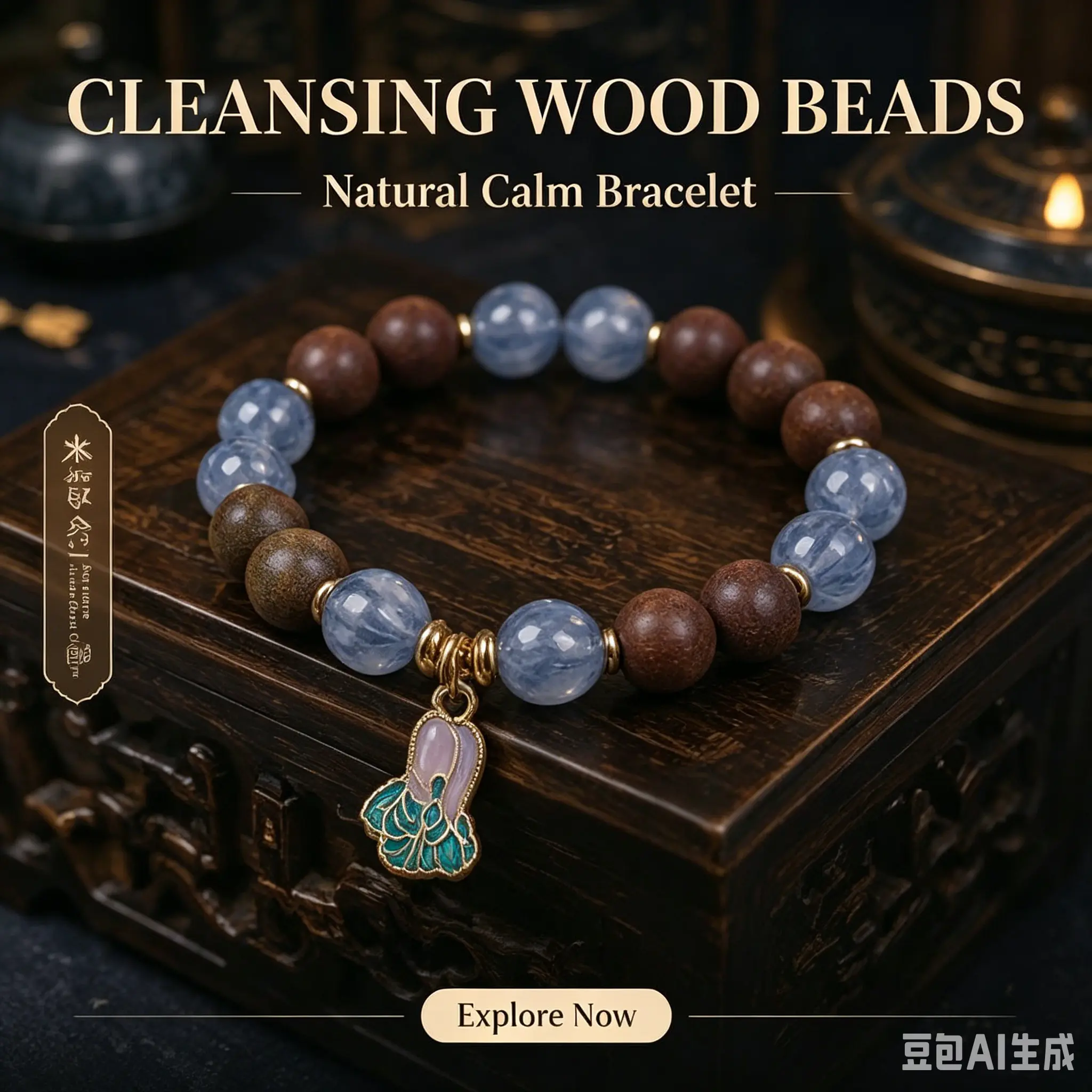 New Chinese-Style Ethnic Bangle, Elegant Gentle Charm, No Damp-Cleansing Bracelet
