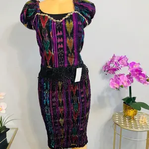 Hermoso Traditional Guatemalan Dress for XS or S Sizes Vibrant Patterns and Unique Design