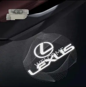 Lexus Dynamic Welcome Light 2pcs Dual-lens LED Projector for LS/ES/IS/LX/RX/GS/GX/RC Cars No Drill Easy Install Plug and Play Car Accessories
