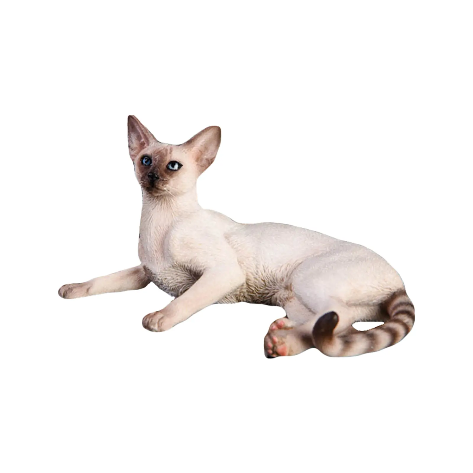 JXK Studio Siamese Cat Figurine Resin Cat Statue Decor for Desktop Gifts for Cat Lovers