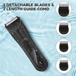 Electric Body Hair Trimmer, Cordless Groin Hair Trimmer for Men, Waterproof Electric Shaver, Men's Hair Removal Tool, Great for Men's Daily Use, Christmas Gift, Winter Gift Set, Winter Gift, Electric Hair Trimmer