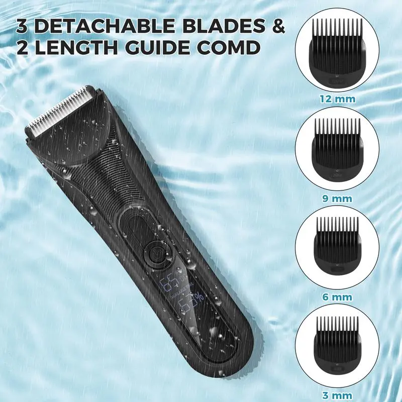 Electric Body Hair Trimmer, Cordless Groin Hair Trimmer for Men, Waterproof Electric Shaver, Men's Hair Removal Tool, Great for Men's Daily Use, Christmas Gift, Winter Gift Set, Winter Gift, Electric Hair Trimmer
