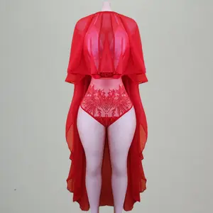 Camparie chiffon cover up