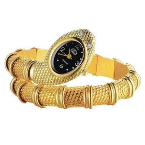 OIDEA Women's Snake Bracelet Watch, Layered Wrap Flexible Bendable Analog Quartz Cuff Wrist Watch for Fashion