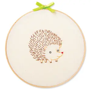 Hedgehog embroidery kit for beginners