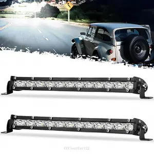 2 Pack Led Light Bar 12in Signal Row Light Bar [14in w/Bracket] 40W Spot Flood Combo Off Road Light, Waterproof Slim Light Bar for SUV Jeep ATV BoatCCCloutCart22