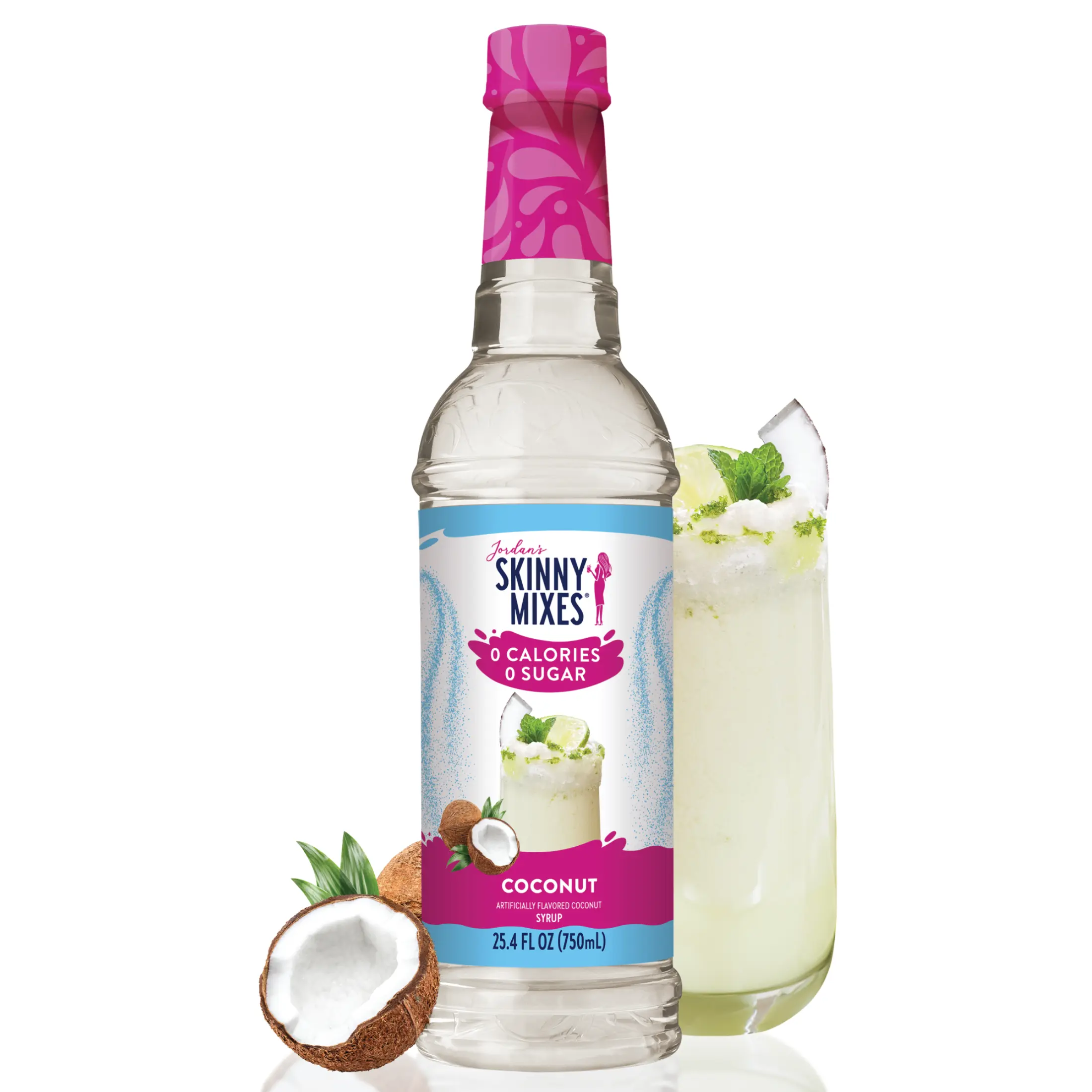 Jordan's Skinny Mixes Sugar-Free Coconut Syrup, Sugar-Free Beverage Syrup for Drinks Jordan's Skinny Mixes Sugar-Free Coconut Syrup, Sugar-Free Beverage Syrup for Drinks