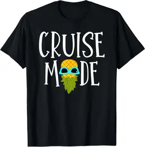 Funny Cruise Mode Vacation Upside Down Pineapple Swinger Women Men T-Shirt