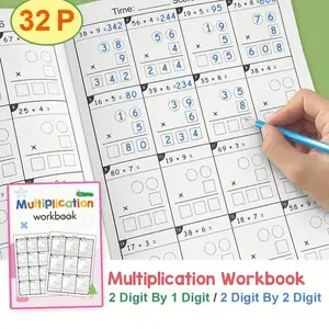 One-Digit Long Multiplication Division Practice Workbook, Step-By-Step Math Exercises, Home Schooling Supplement, Answer Key Included