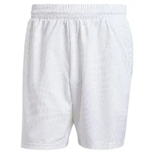 Mens Club Graphic 7 Inch Tennis Shorts White and Dash Grey
