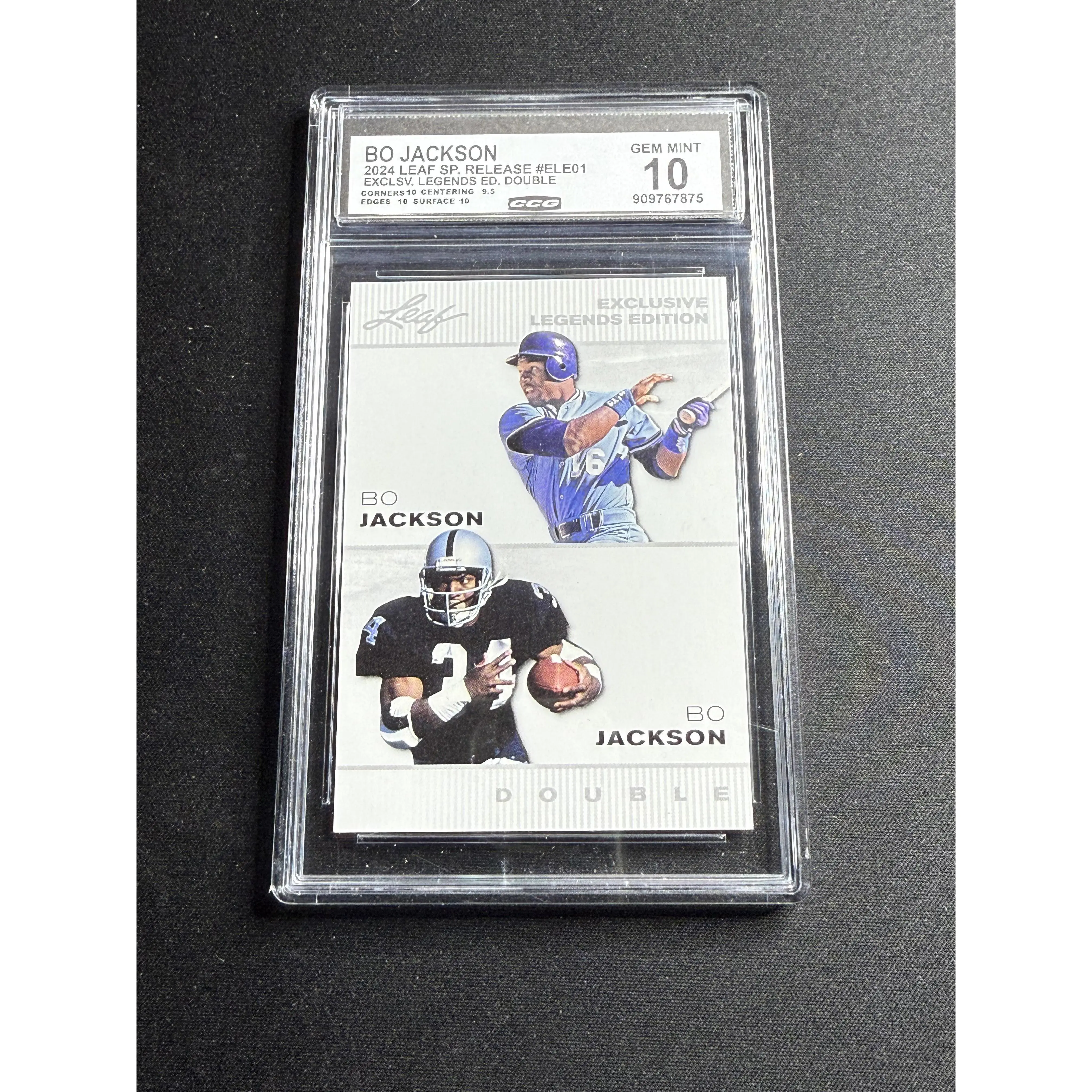Bo Jackson Football / Bo Jackson Baseball 2024 Leaf Legends Dual CCG 10