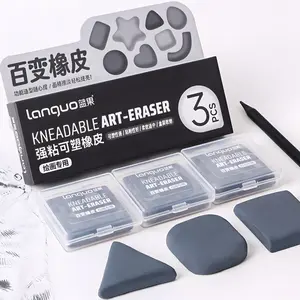 Kneaded Eraser, 3 Pack, Grey, Kneaded Erasers for Artists, Art Eraser, Kneadable Erasers, Back to School Supplies, Art Materials