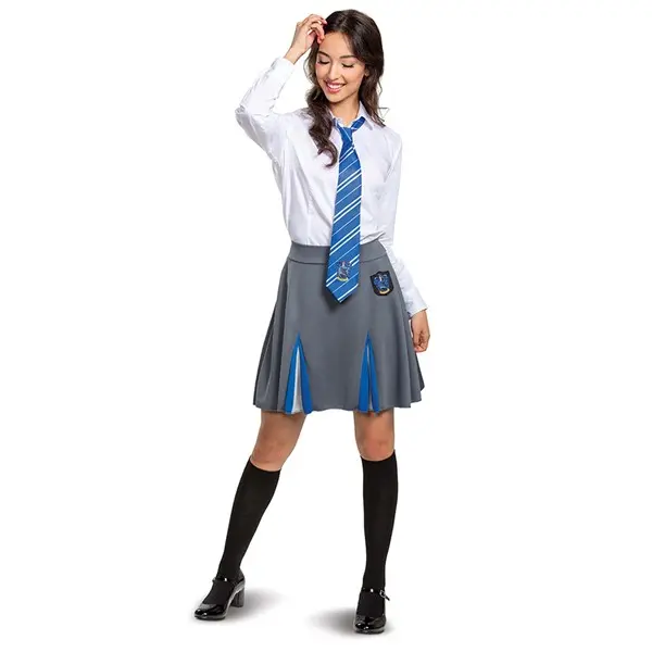 HalloweenCostumes Men's Harry Potter Ravenclaw Costume Skirt, Knit Elastic Fabric Uniform for Special Occasions, Polyester
