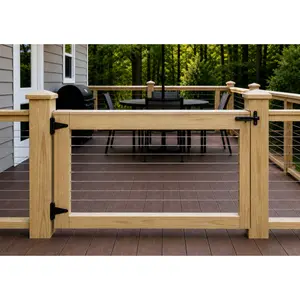 Cable Wire Patio Gate – Modern Outdoor Gate for Decks & Patios