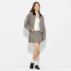 Women's Contrast Collar Bomber Jacket - Wild Fable
