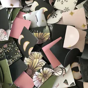 Secret Garden Collection | 1.5" x 1.5" Mini Square Envelopes | Random 5-Pack with Patterns & Solids | Perfect for Scrapbooking, Gifting & More