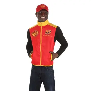 Adult Lightning McQueen Crew Hat & Vest Costume Kit