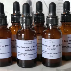 Arise Soaps and Butters- Wild Yam Root + Vitex Berry Oil Infusion. Hormone Support. Body Care