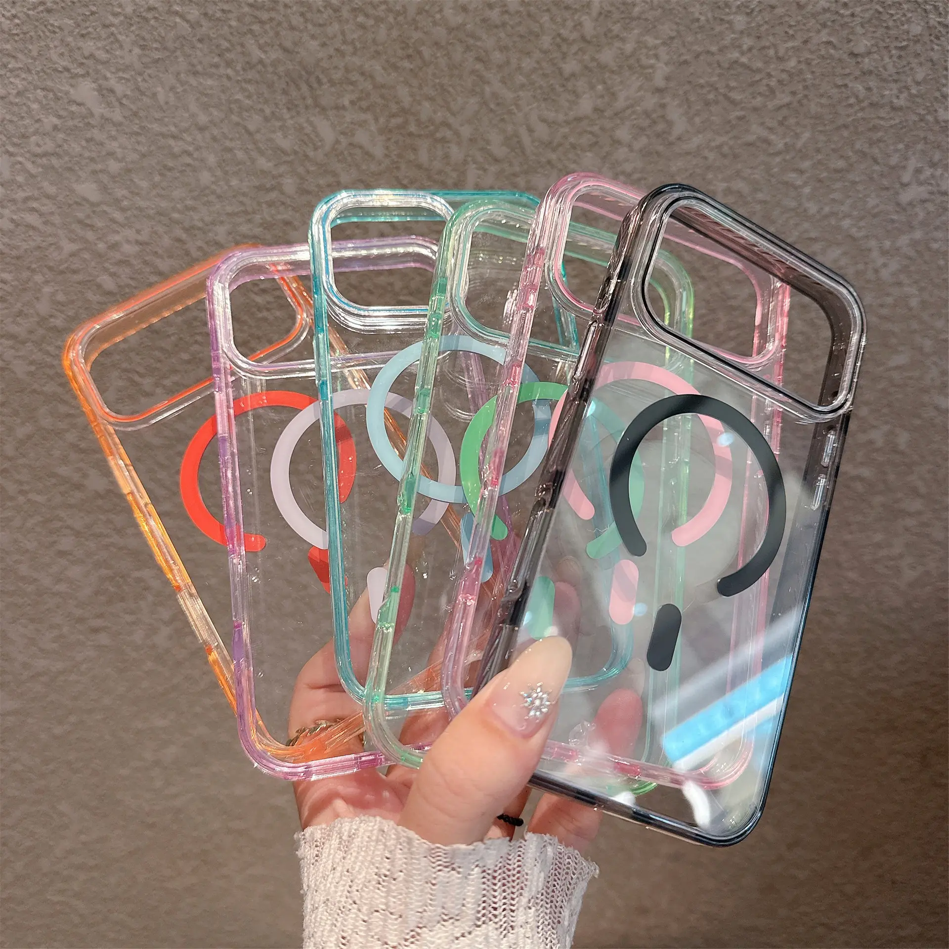 MagSafe Compatible Clear Jelly Soft TPU Phone Case - Seamless Edge Design for iPhone 15,14,13,12 Pro Max Plus, Cute Daily Mobile Accessory