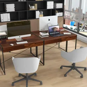 COSTWAY - Versatile Home Office Desk and Storage Cabinet Bundle