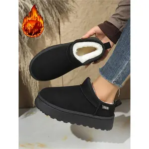 My darling, these shoes are so beautiful! Thick-soled, non-slip cotton slippers, stylish, versatile, comfortable, and warm women's shoes.