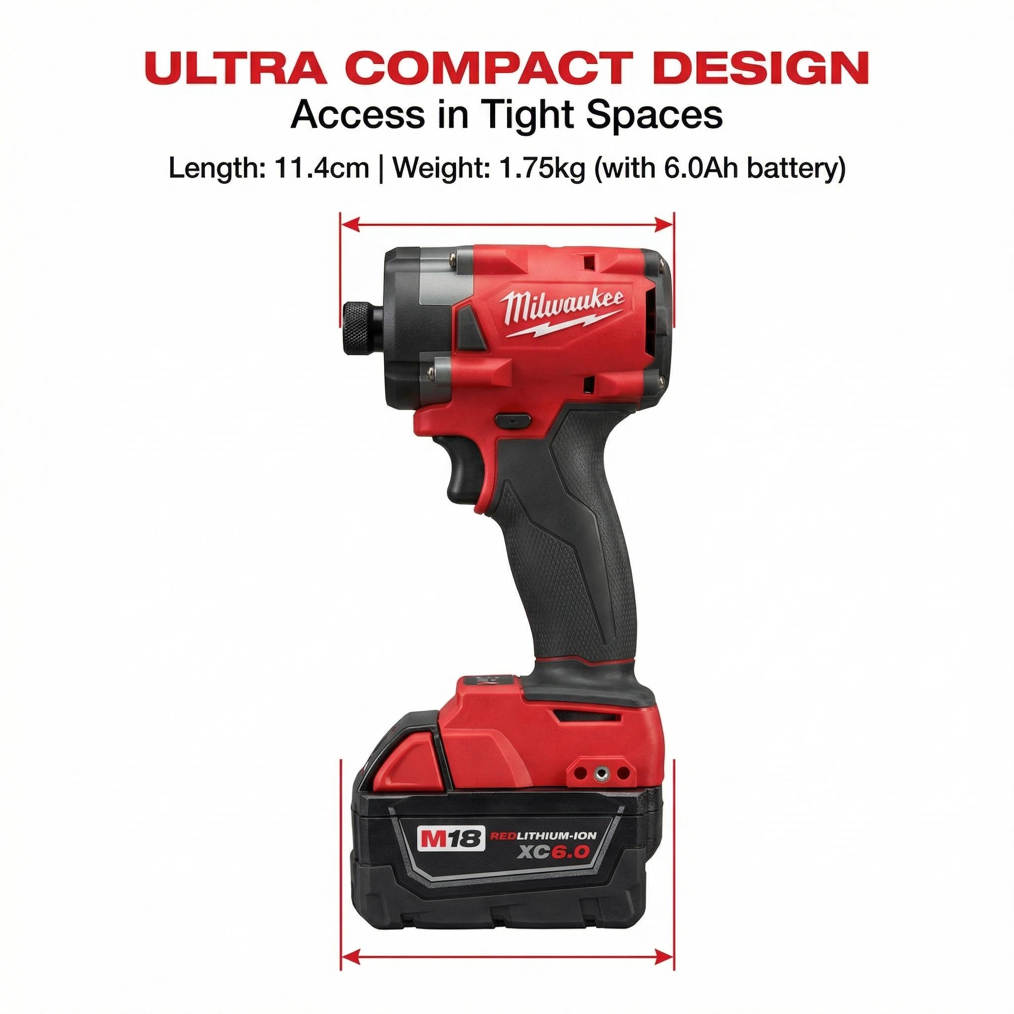 Milwaukee M18 FID3 Cordless Impact Driver With Battery Charger Drilling Fastening Electric Wrench Makita Battery