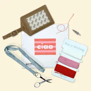 Happy Stitching - Ciao Luggage Tag Needlepoint Kit - All-In-One Needlepoint Self Finishing Kit