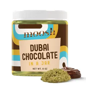 Dubai Chocolate Jar Pistachio & Kataifi Dessert Spread 8 oz Perfect for Toast Pastries & Candy Making Smooth Crunchy Flavor ----Dubai Chocolate Jar – Pistachio & Kataifi Dessert Filling (8 oz) Snack