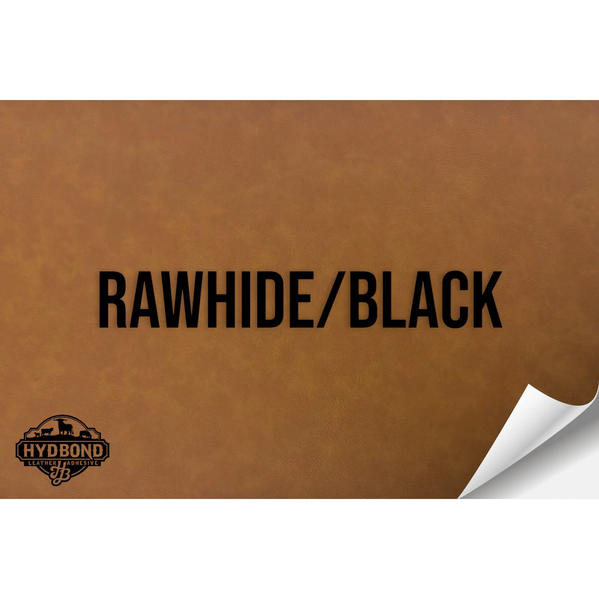 RAWHIDE/BLACK HYDBOND LEATHERETTE SHEET (12"x24")