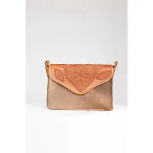 Amedi Prairie Heart - Leather & Cowhide Crossbody