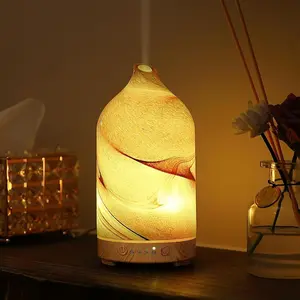 Essential Oil Diffuser  Glass Aromatherapy Diffuser - Ultrasonic Cool Mist Scent Aroma Diffuser