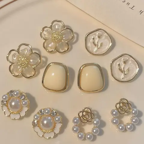 Faux Pearl & Flower Decorated Stud Earrings, Elegant Jewelry for Women, Trendy All-match & Exquisite Jewelry for Birthday Gift