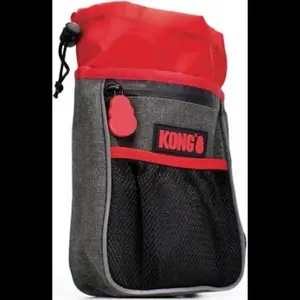 Kong Hiking Bag with Adjustable Strap and Red Trim - Gray and Red Design for Outdoor Adventures