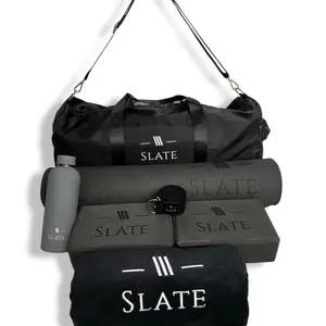 SLATE YOGA MAT & ACCESSORIES 7 PIECE SET fitness exercise
