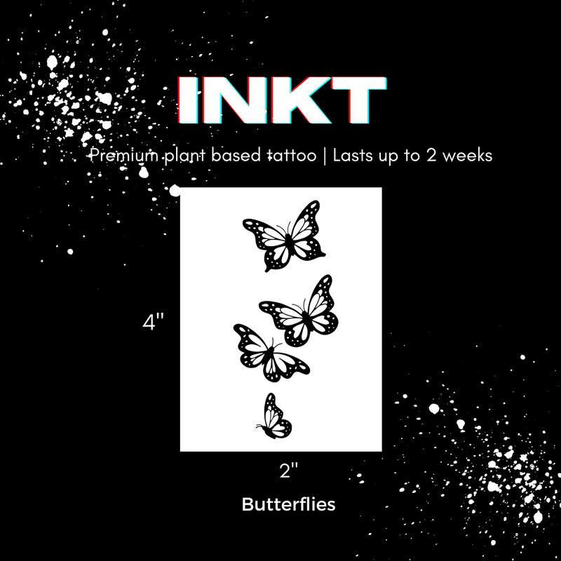 Butterfly Tattoo | 2 Week Temporary Tattoo | Semi Permanent Tattoo | Plant Based Vegan Tattoo | Butterflies Tattoo | Insect Tattoo | Inspirational Tattoo | Gift Idea | Boho Tattoo | Bohemian Tattoo | Nature Tattoo | Femimine Tattoo