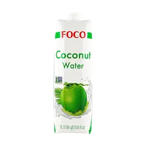 FOCO 100% Coconut Water 1L - Pure Hydration with Electrolytes