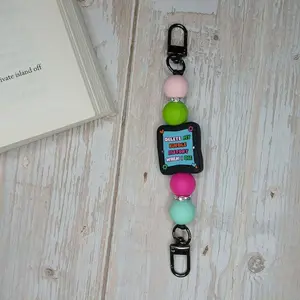 E-Reader/Phone Strap - Delete My Kindle History When I Die Interchangeable Silicone Beaded Strap with Stylish Focal Bead for Comfort and Grip