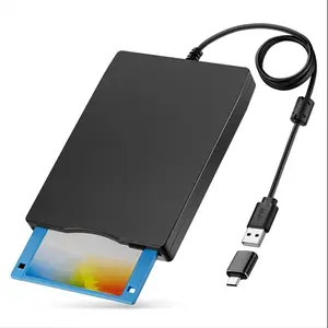 Floppy Disk Reader 3.5 Inch External USB Type A&C Drive Disc for Laptop