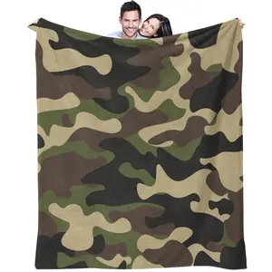camouflage pattern, suitable for children and adults' holiday birthday gifts, soft, warm and lightweight plush blanket, suitable for bed, sofa, car, room decoration