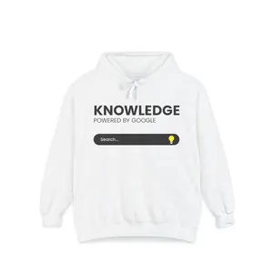Knowledge Hoodie - Unisex Garment-Dyed Pullover for Tech Lovers