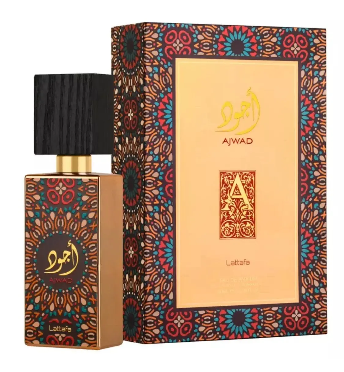 Lattafa Ajwad Unisex Eau de Parfum, 2.04 oz Single Item, Fruity Rose and Vanilla Fragrance