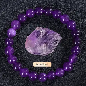 Natural Amethyst Calming & Spiritual Elevation Bracelet (Sleep Support + Stress Relief)